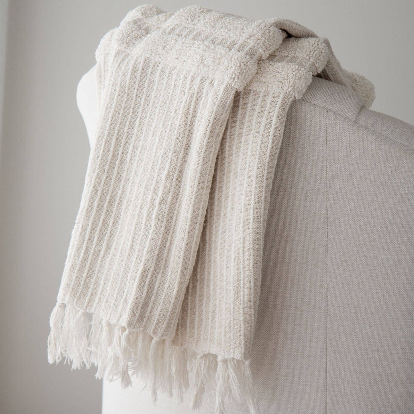 Blake Cotton Striped Throw Blanket