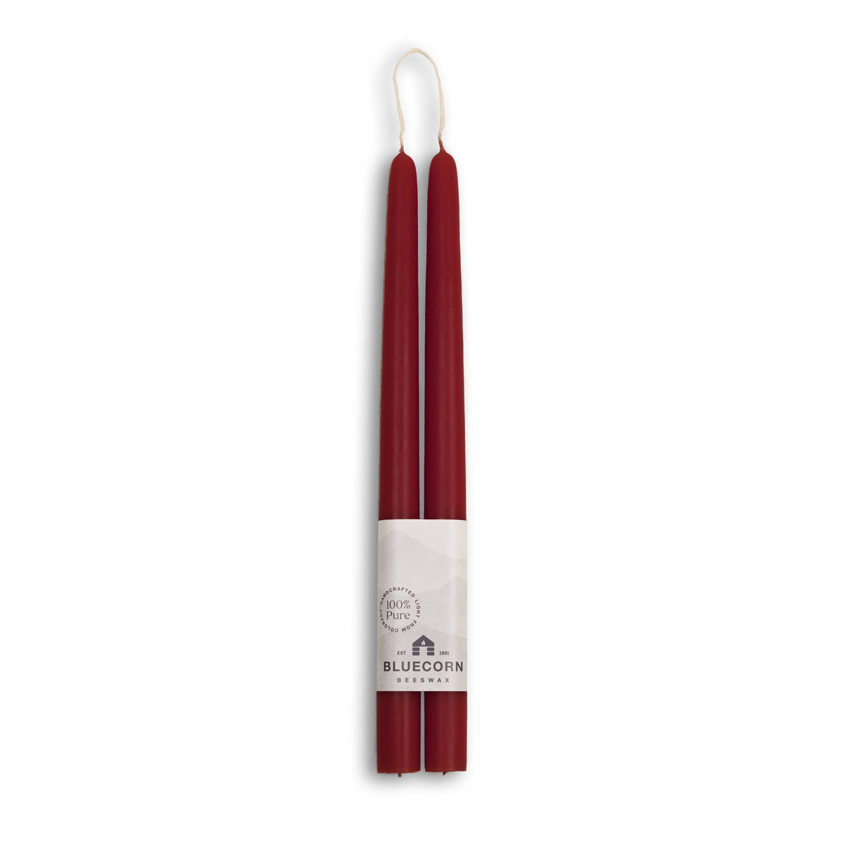 Thick Beeswax Taper Candles - Set of 2