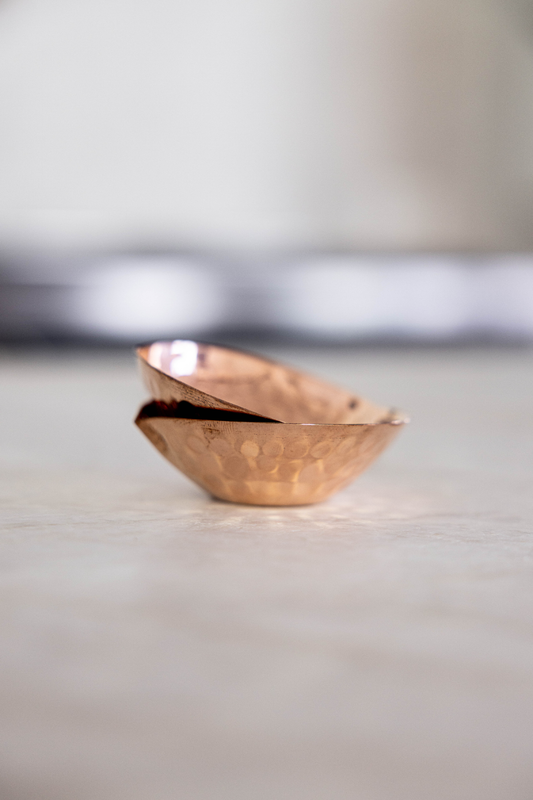Copper Hammered Pinch Pot