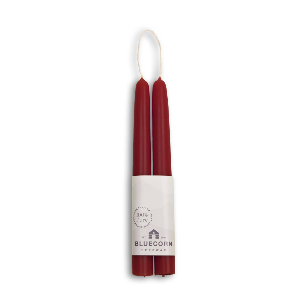 Thick Beeswax Taper Candles - Set of 2