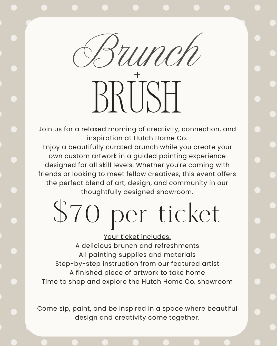 Brunch + Brush - Explore Oil Painting Class