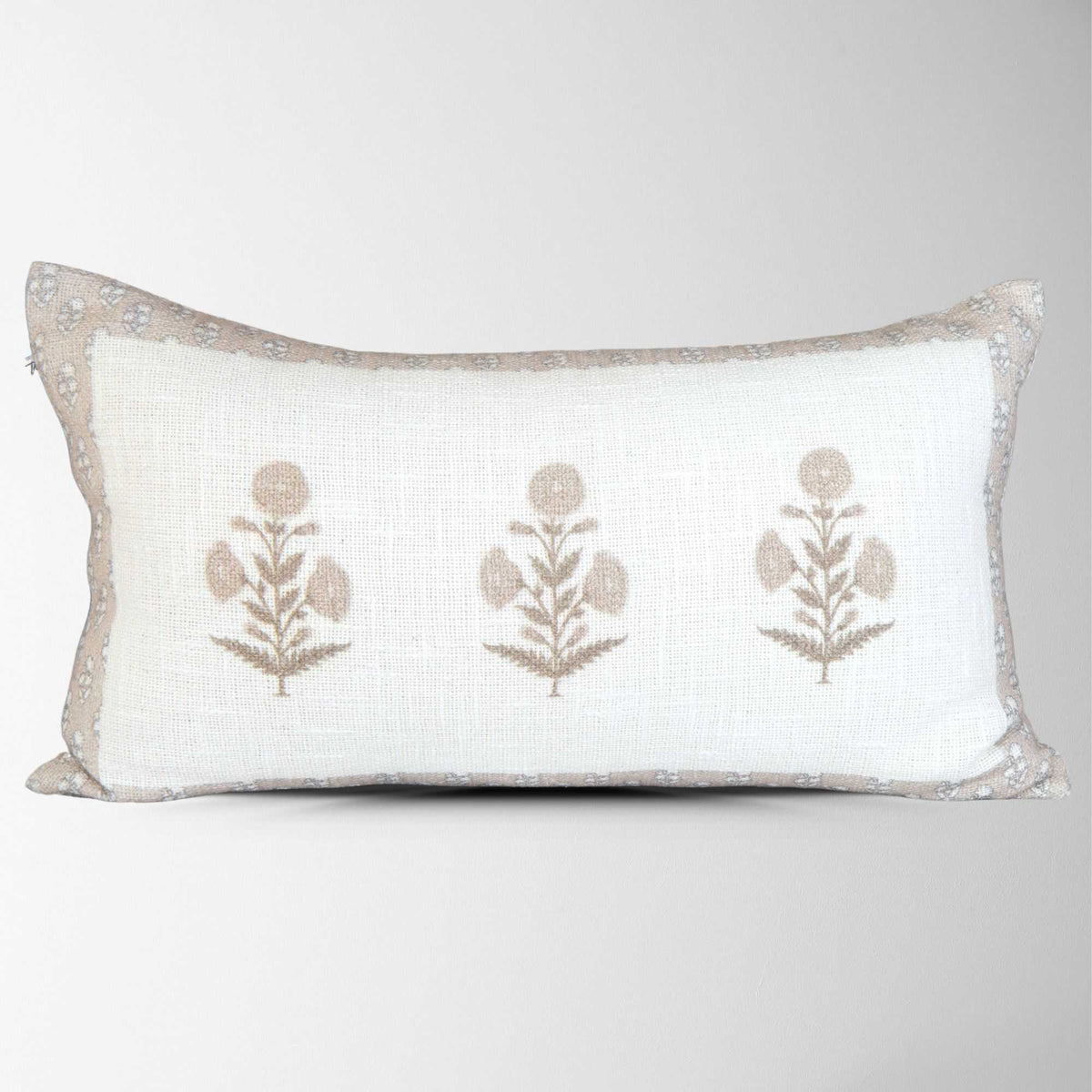 Seraphina Mughal Flower Pillow Cover w/ Down Alterantive Insert