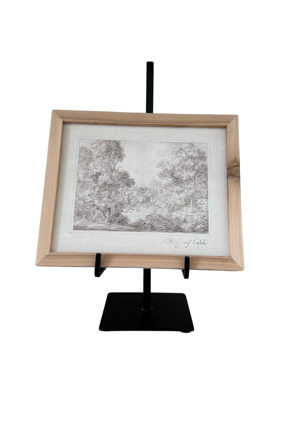 Dual Arm Black Iron Easel