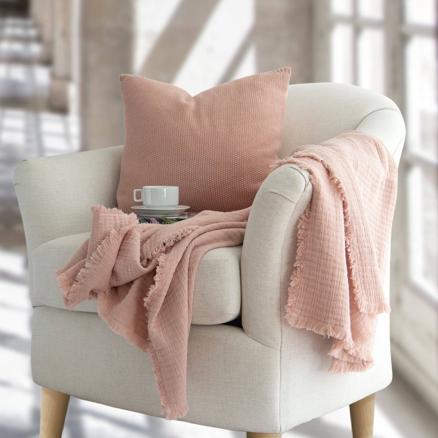 Evie Gauze Cotton Throw Blanket