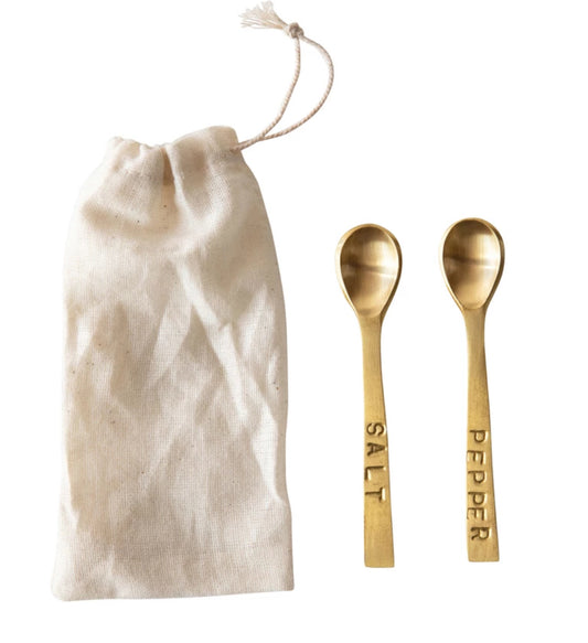Salt and Pepper Spoons, Set of 2