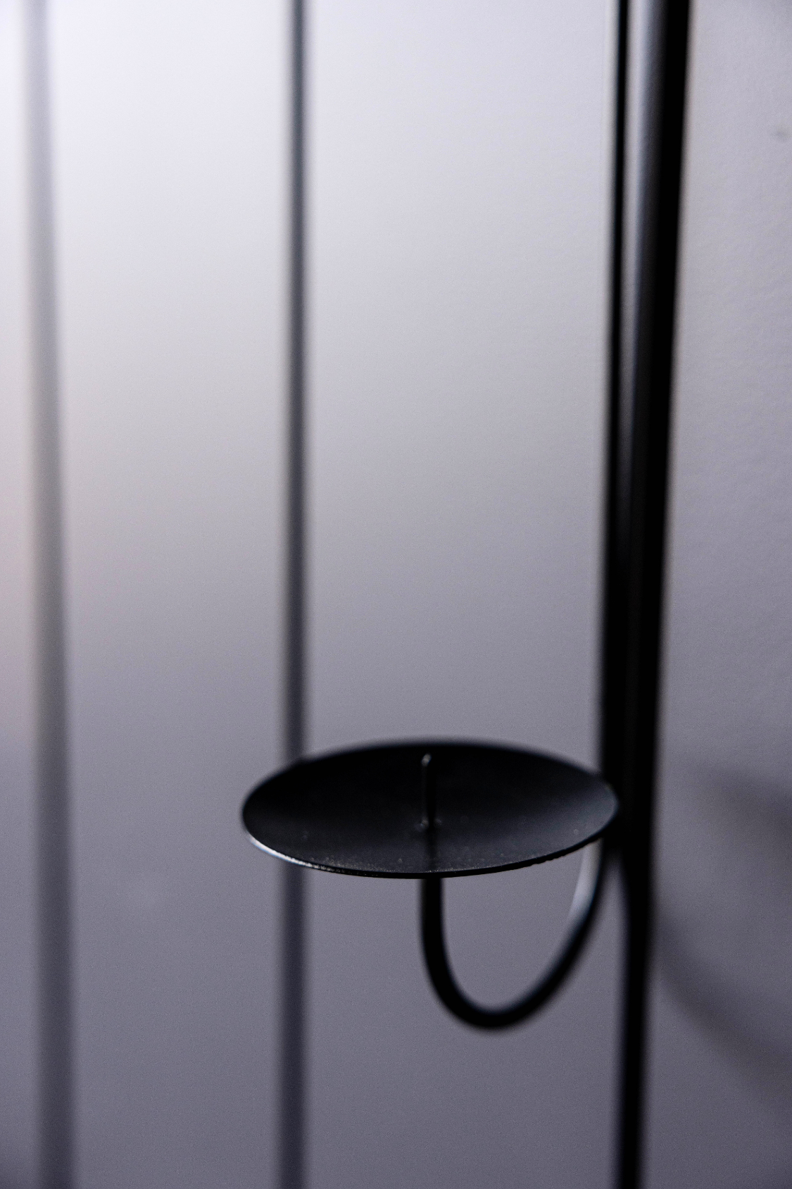 Black Iron Wall Sconce Taper Holder