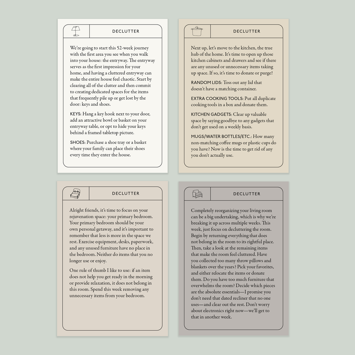 Beautifully Organized In 52 Weeks Cards