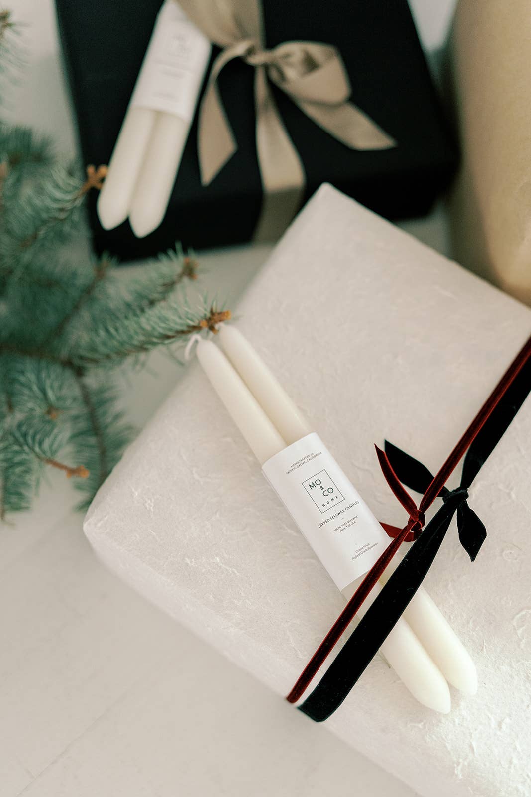 Natural White | Dipped Beeswax Taper Candles | All Natural