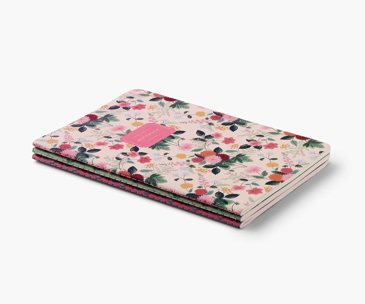 Assorted Set of 3 Dahlia Notebooks