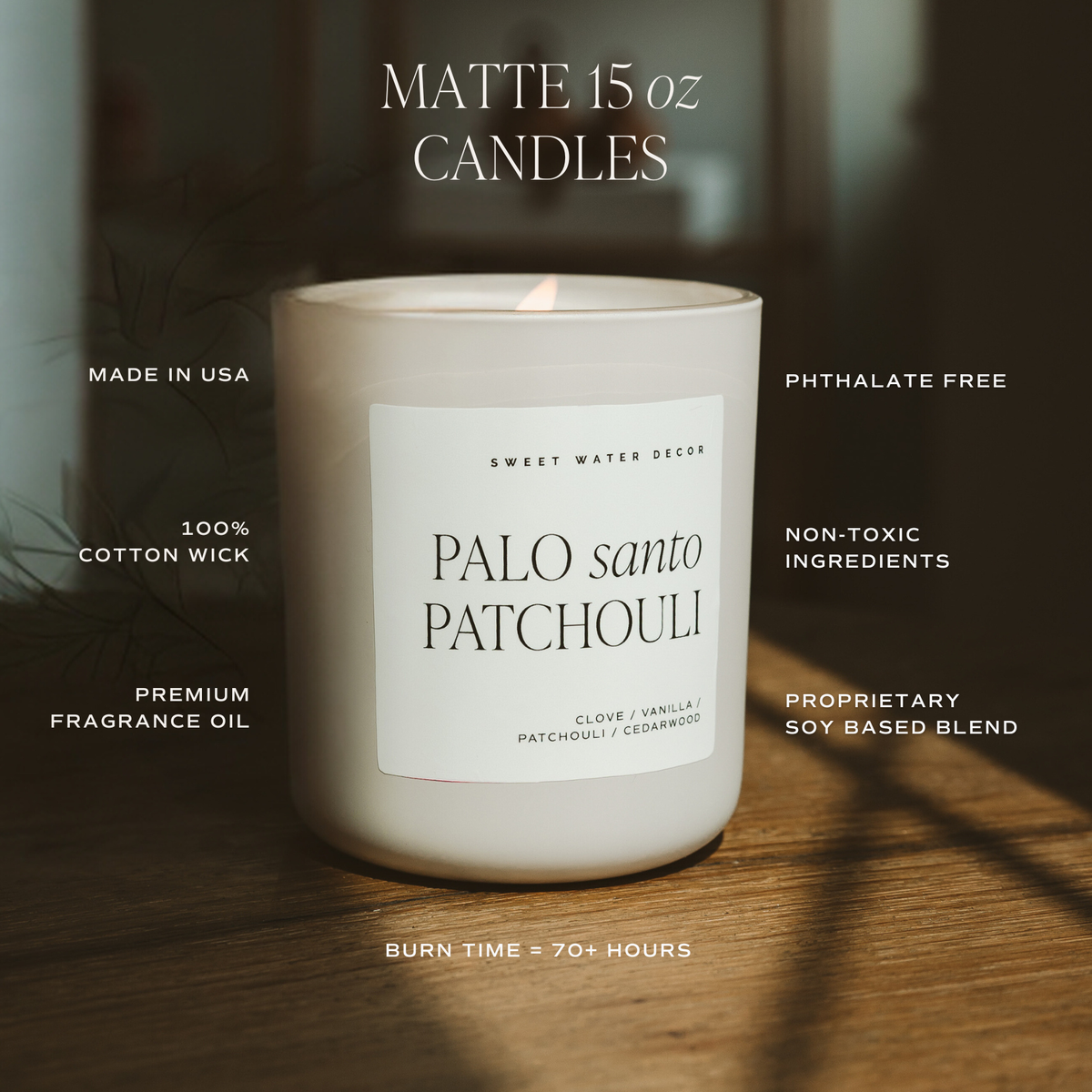 Let It Snow 15 oz Soy Candle, Matte Jar
