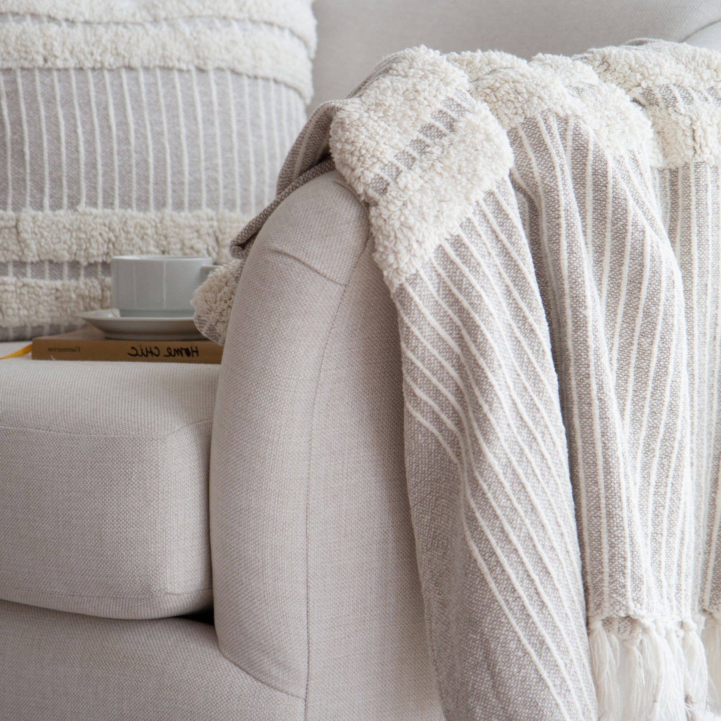 Blake Cotton Striped Throw Blanket