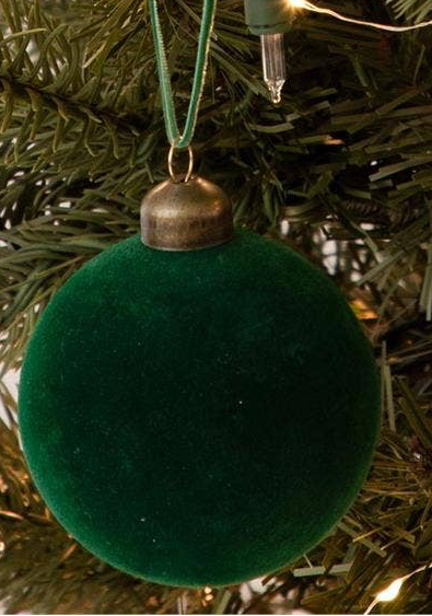 Flocked Ornament Balls - Six Colors, Two Sizes