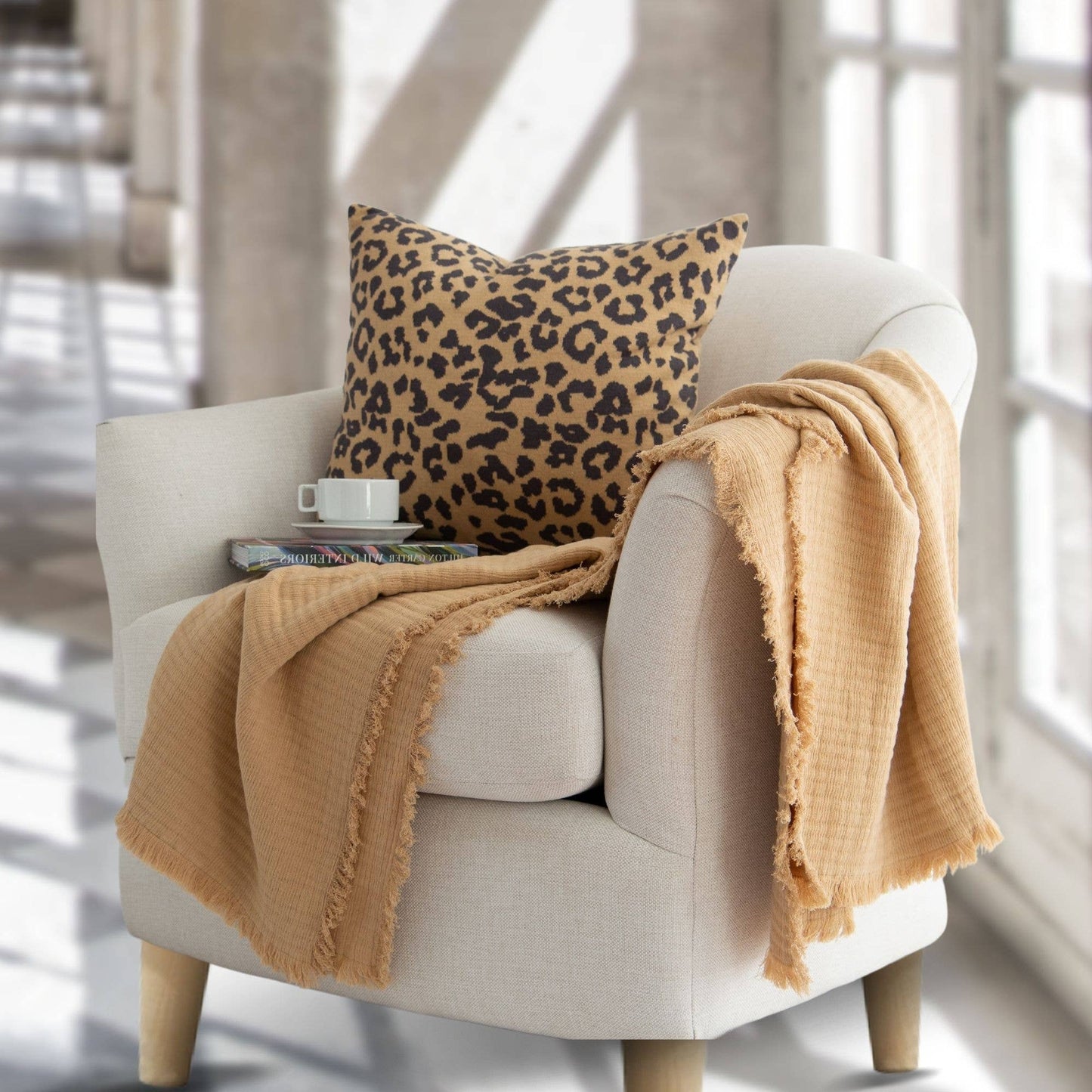 Evie Gauze Cotton Throw Blanket