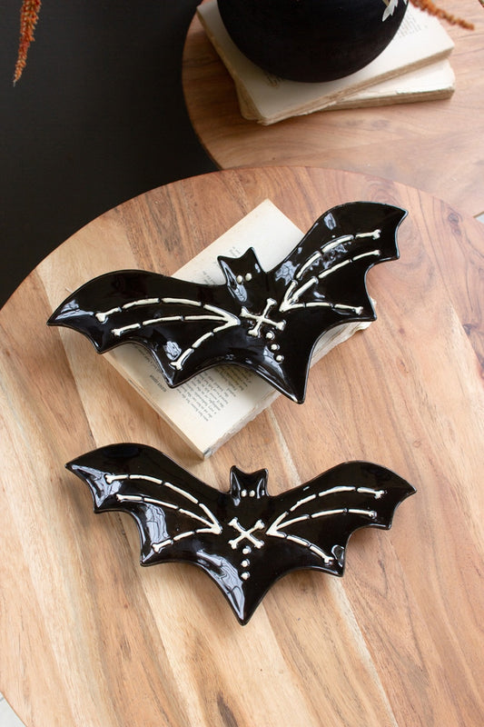 Nesting Ceramic Bat Serving Platter