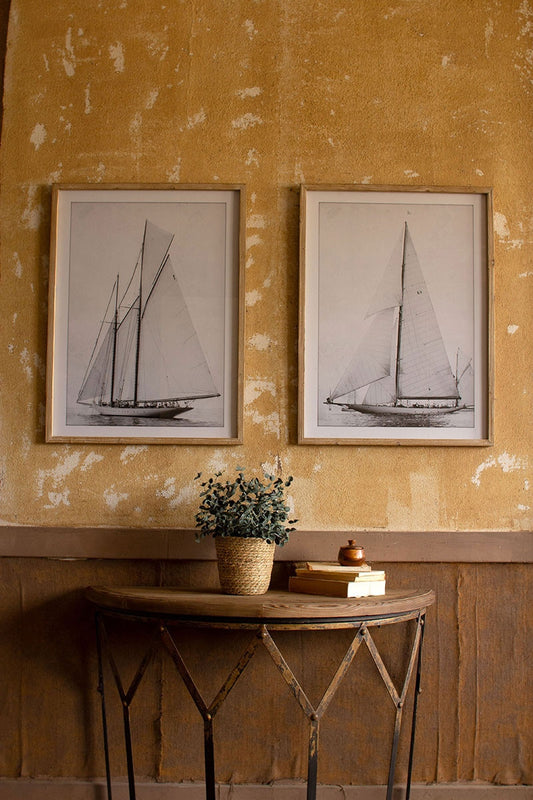 Framed Sailboat Print Under Glass
