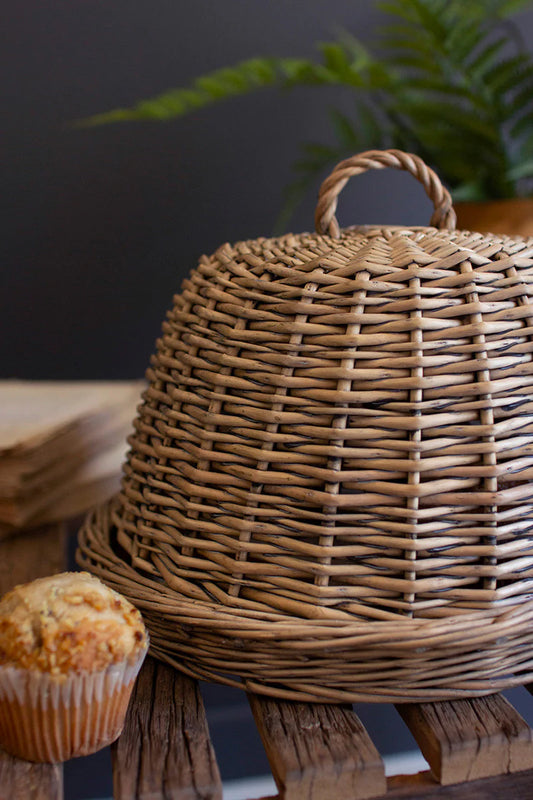 Woven Rattan Dome with Base