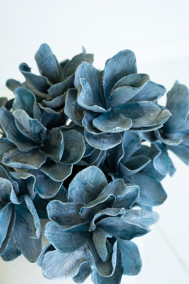 Blue Faux Rose Floral