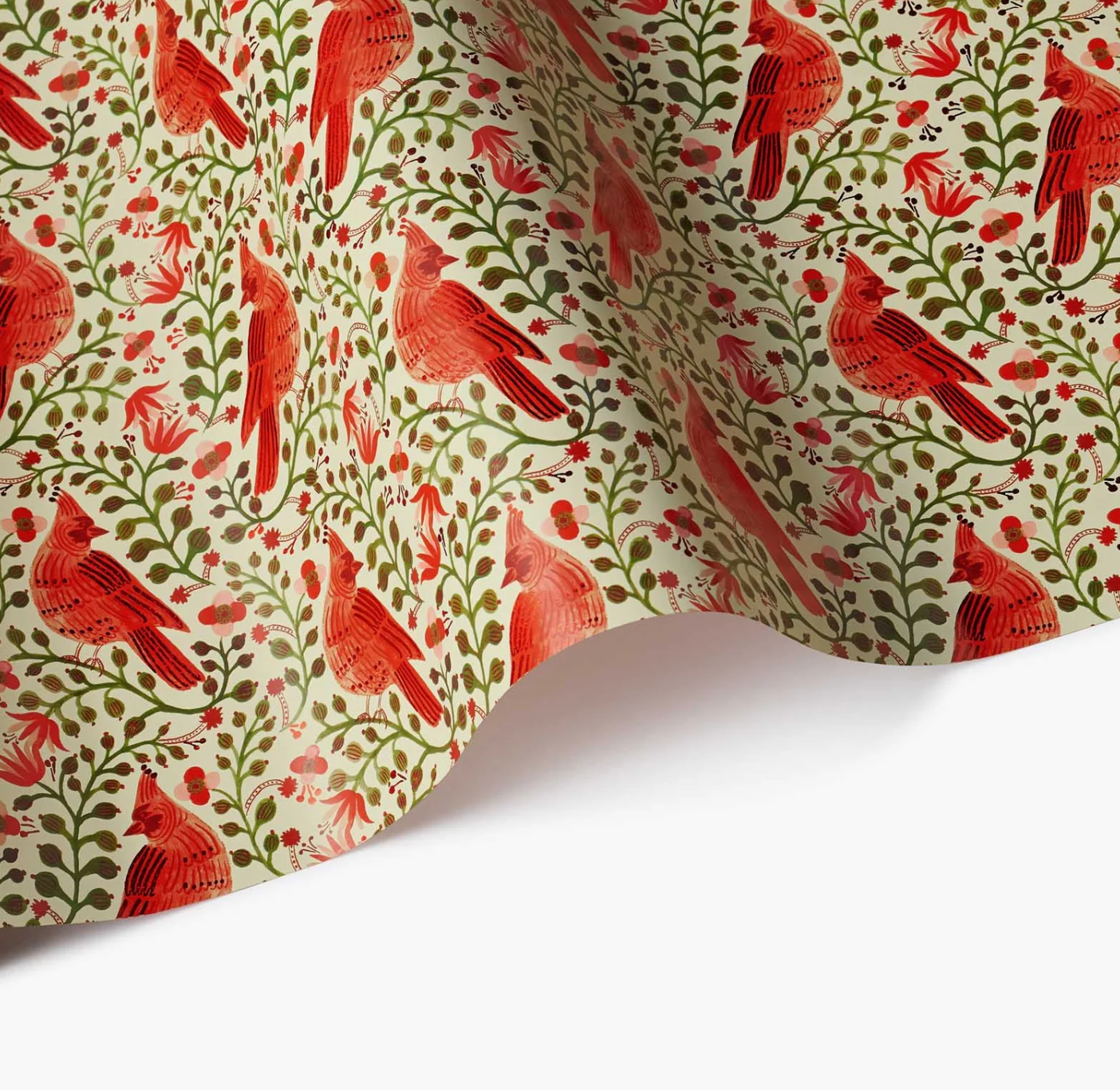 Christmas Cardinals Continuous Wrapping Roll