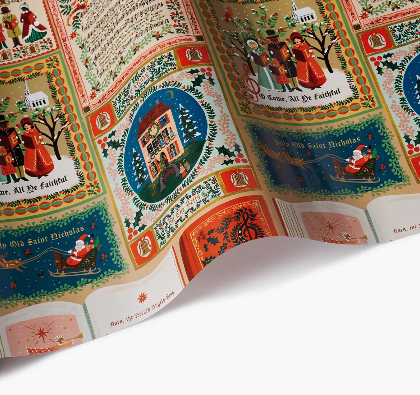 Christmas Carolers Continuous Wrapping Roll