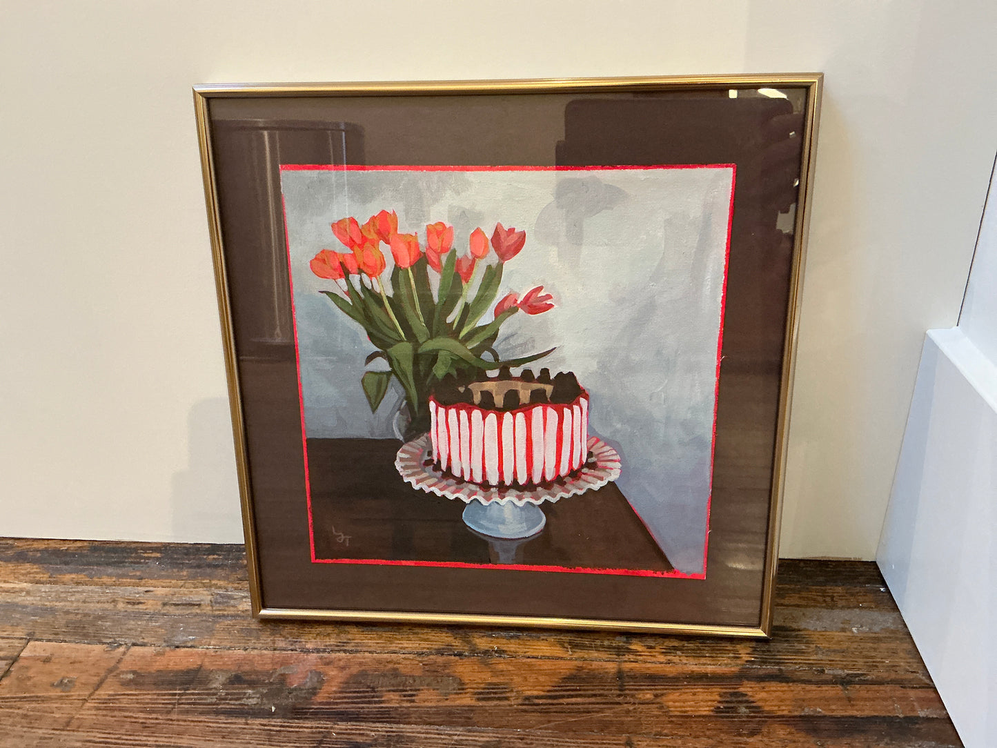 Earl Grey Blackberry Cake Painting