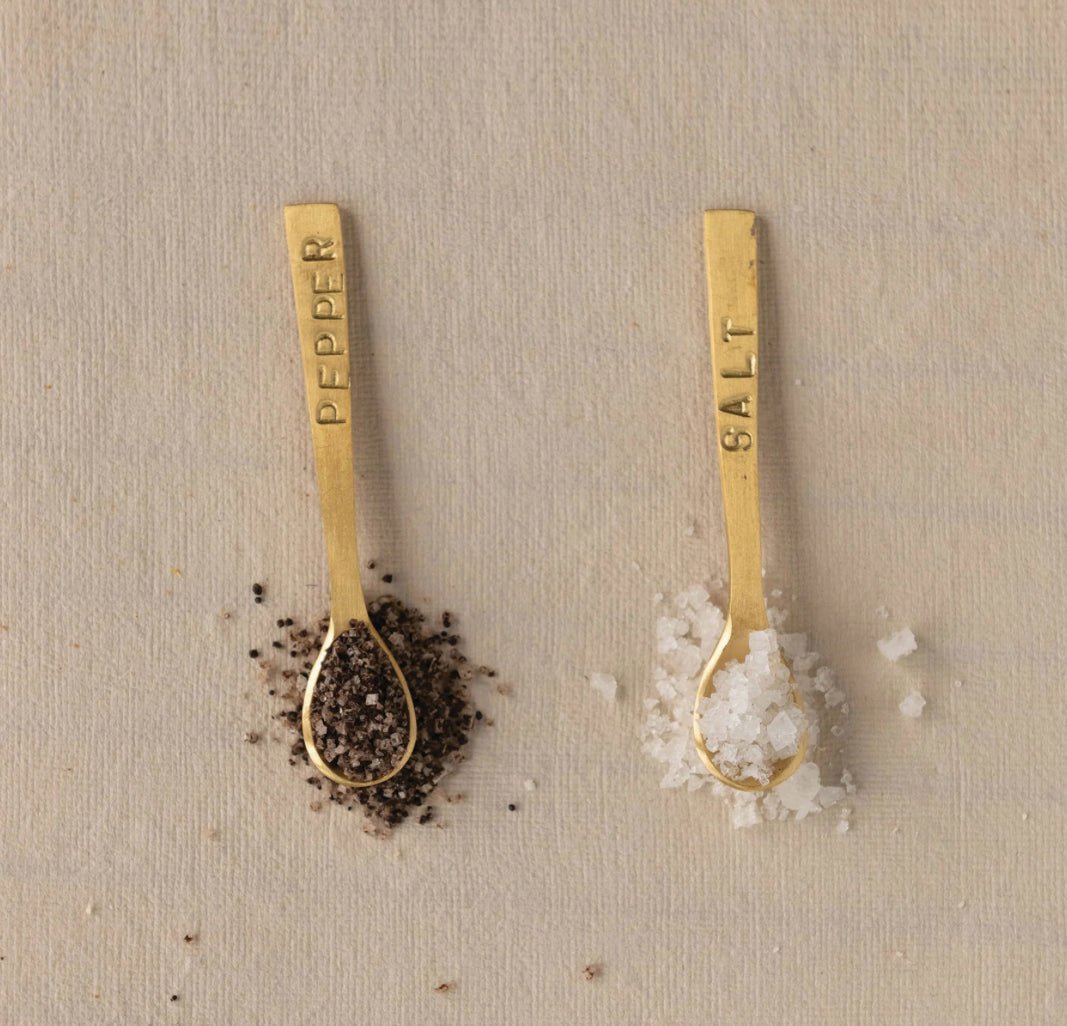 Salt and Pepper Spoons, Set of 2