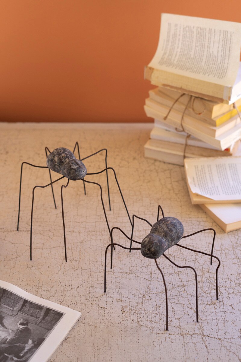 Clay and Wire Spiders