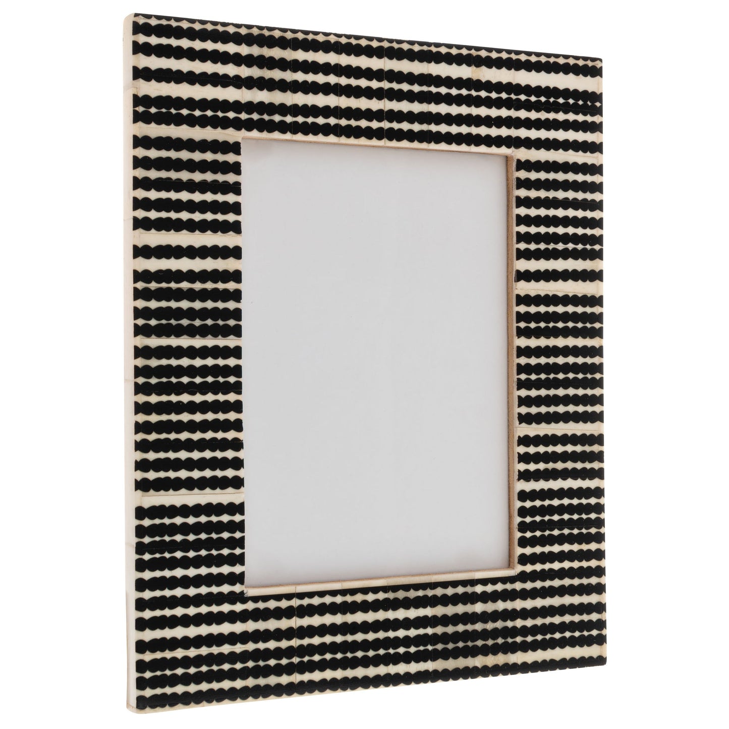 Natural Bone Picture Frame B&W Organic Striped Rec