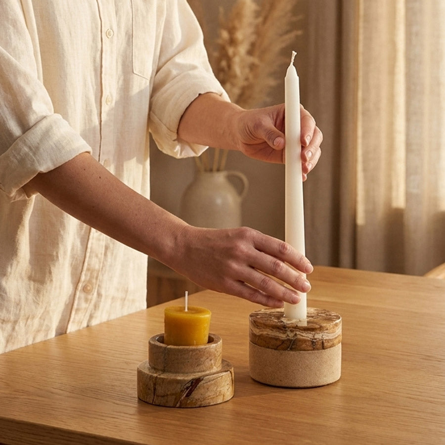 Combination Tea Light/Taper/Pillar Holder - 2 styles
