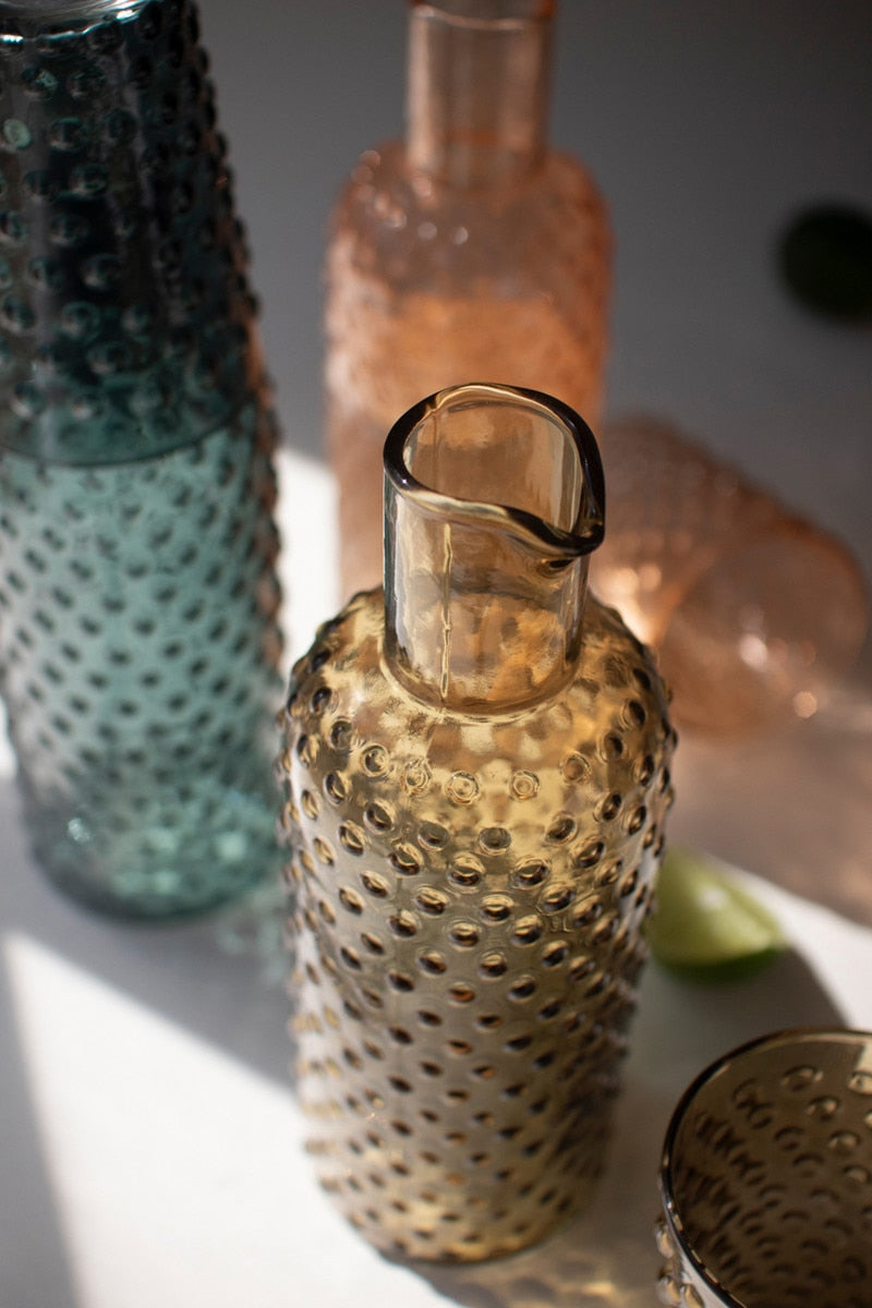 Bubble Glass Carafe with Tumbler