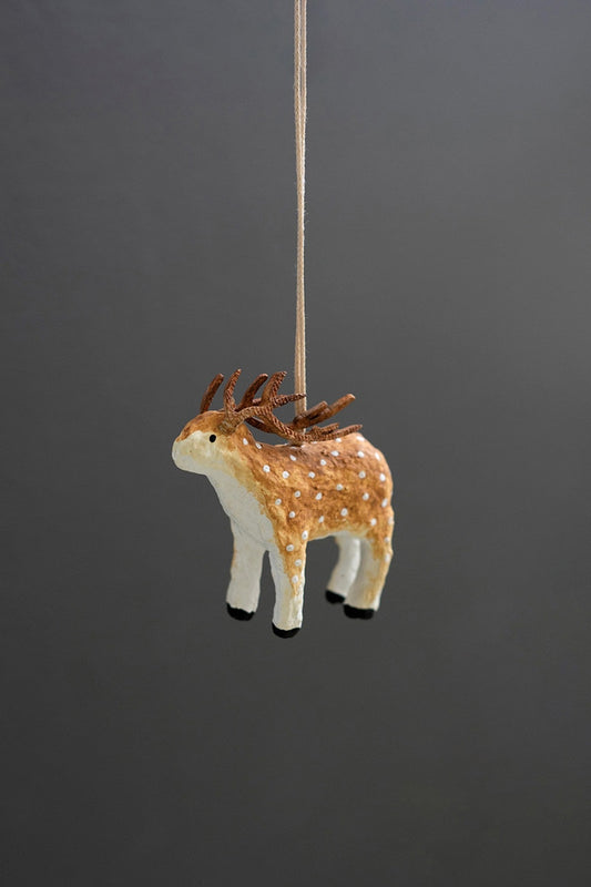 Paper Mache Deer Ornament