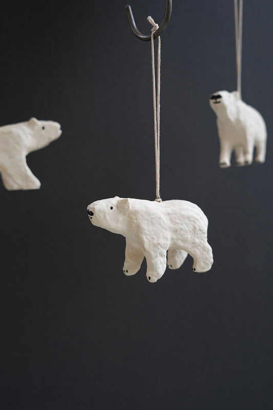 Paper Mache Bear Ornament