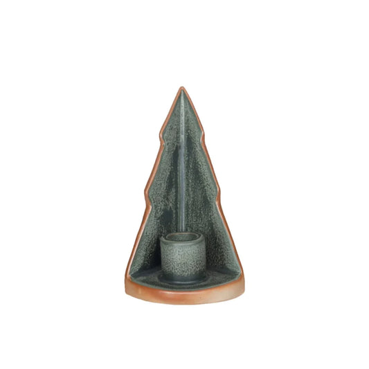 Stoneware Tree Taper Holder