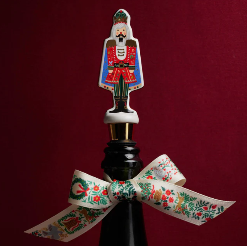 Nutcracker Porcelain Wine Stopper Set