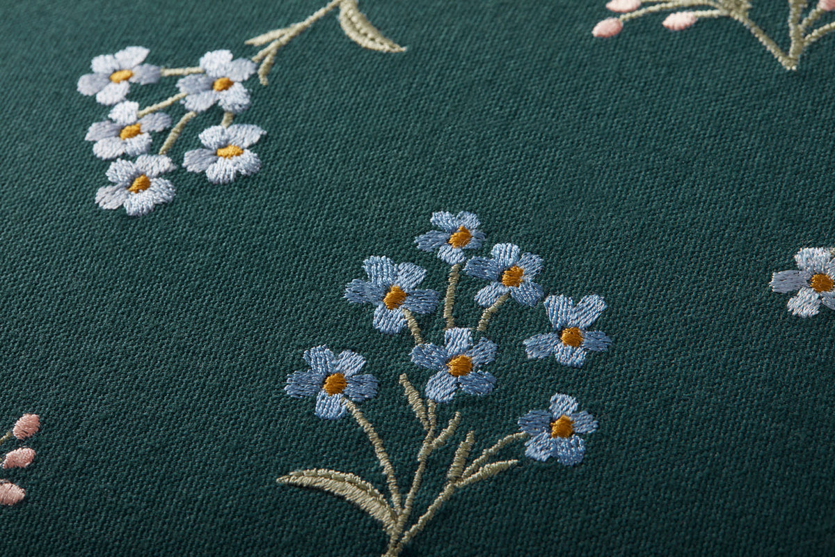 Floral Threads Pillow - Teal