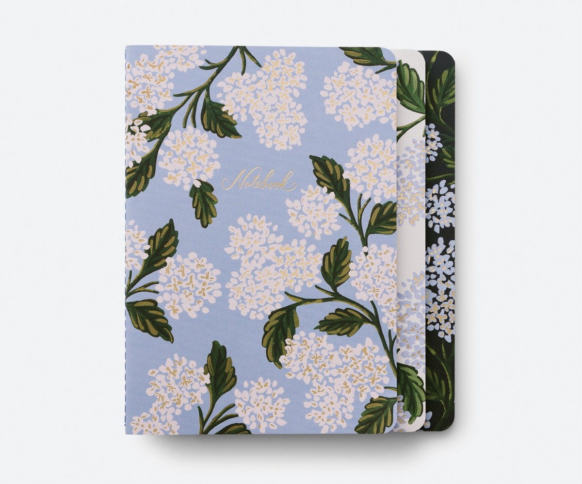 Hydrangea Notebooks - Assorted Set of 3