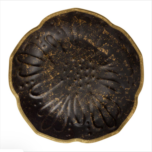 Large Shaped Trinket Tray Black (F19)
