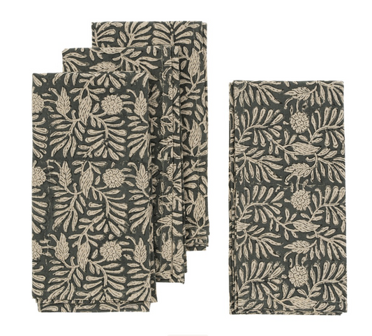 Tulsi Block Print Napkins S/4