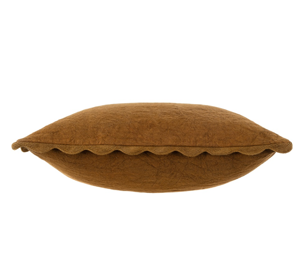Scalloped Edge Pillow - 20x20 Bronze