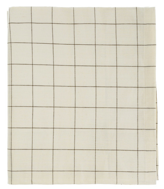 Check Tablecloth, Taupe
