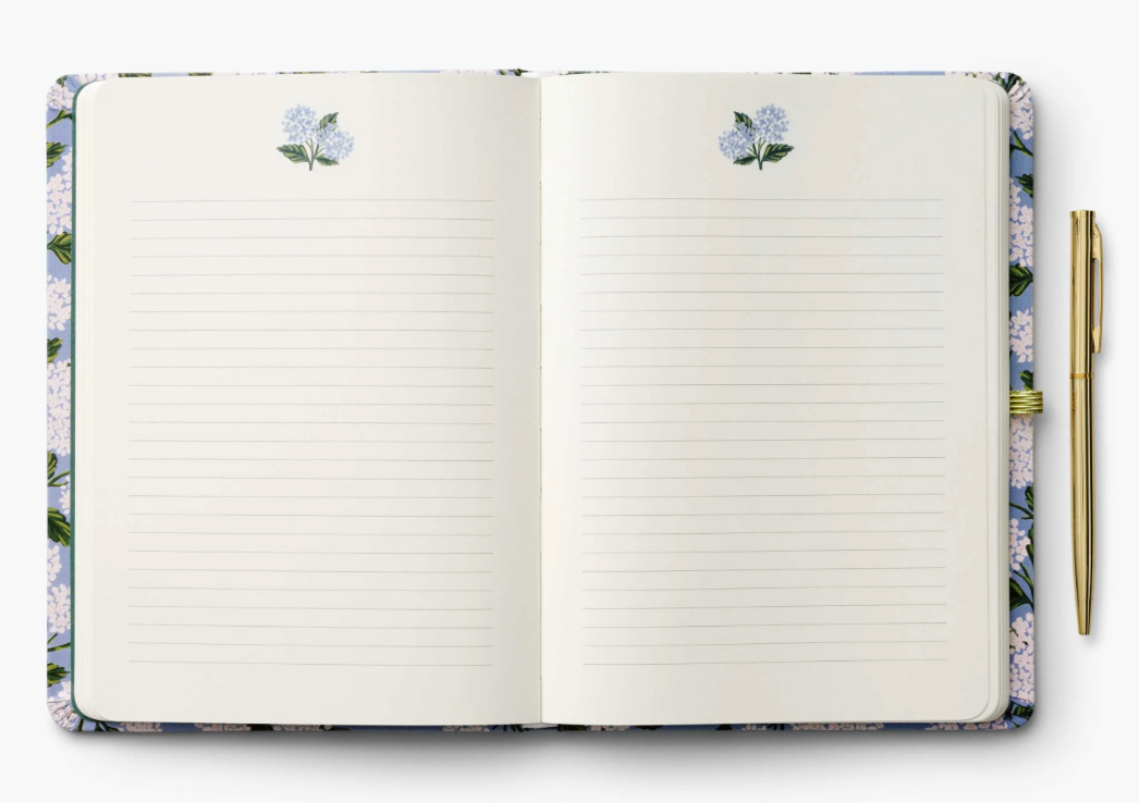 Hydrangea Journal with Pen