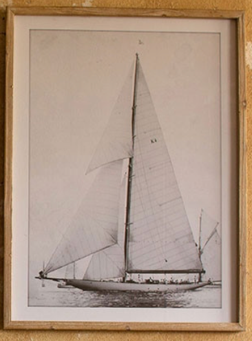 Framed Sailboat Print Under Glass