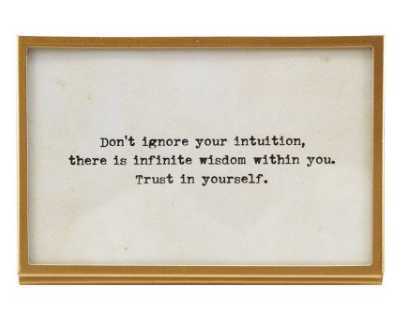 Framed Inspirational Quote Decor