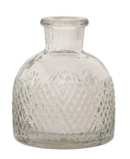 Pressed Glass Vase - 3 Styles