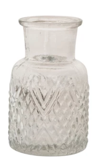 Pressed Glass Vase - 3 Styles