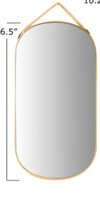 Velvet Edged Wall Mirrors with Hangers