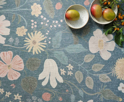 Cotswolds Strawberry Fields Rug - Teal, 2 Sizes