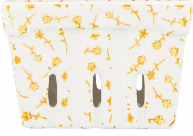 Square Berry Bowl with Floral Patterns - 4 Styles