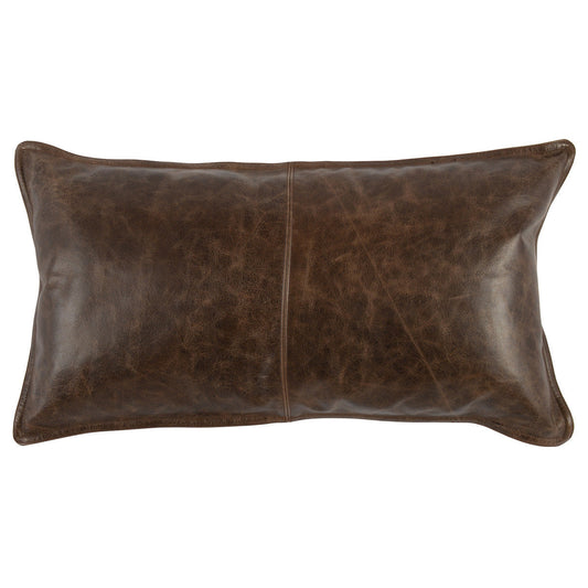 Leather Parsons Pillow Cocoa - 14x26