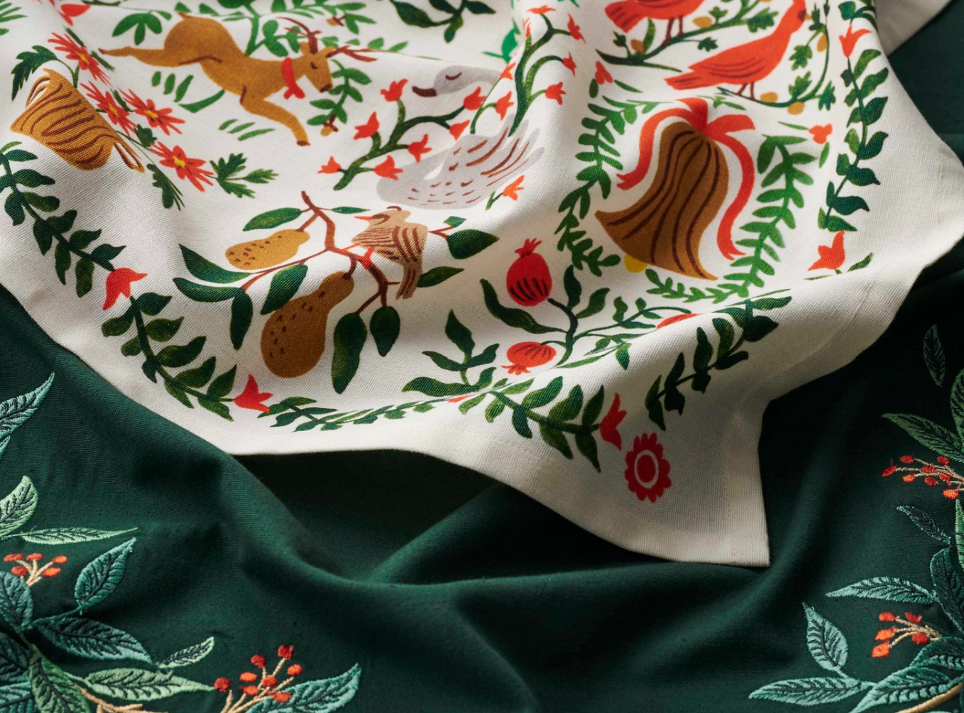 Willowberry Embroidered Tea Towel