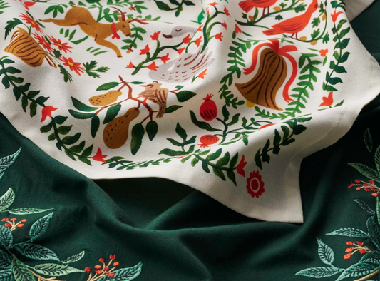 Willowberry Embroidered Tea Towel